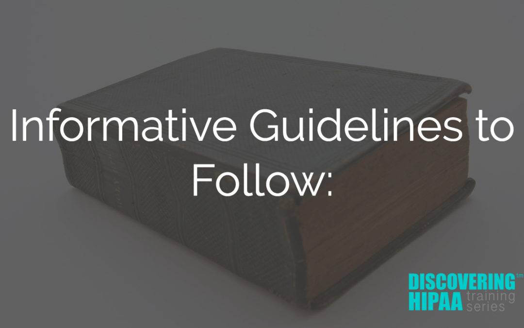 Guidelines to Follow